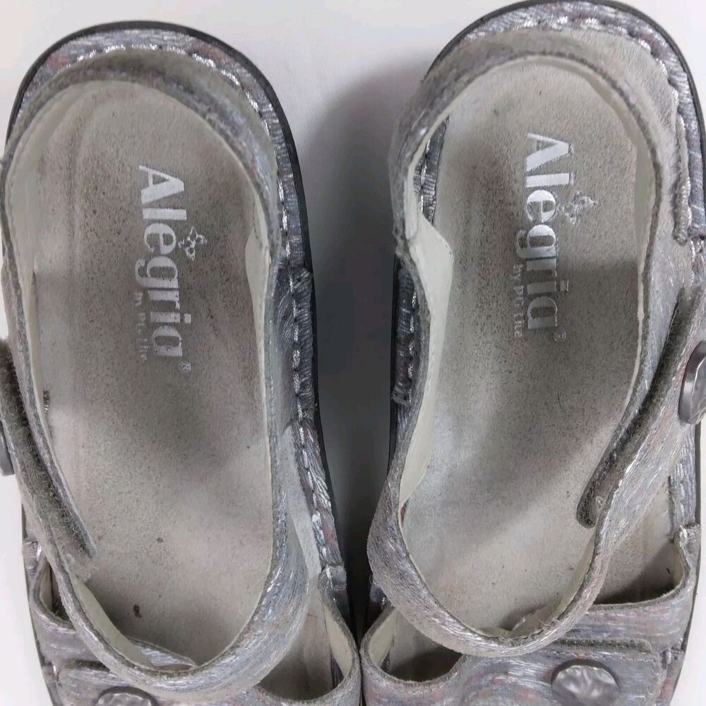 Alegria Vienna Smoke VIE-123 Sandal Slingback Shoes Leather Womens 39 US 9 - Picture 8 of 11